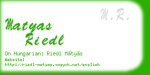 matyas riedl business card