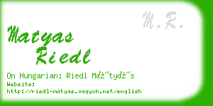 matyas riedl business card